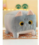 Happy People pehme pl&uuml;&uuml;sist animeeritud kandiline m&auml;nguasi - padi Cat 40 cm. Hall