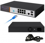 Hallatav PoE l&uuml;liti Extralink Victor, 8x Gigabit PoE/PoE+, 2x SFP, 150W