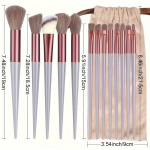 H&uuml;poallergeenne Nailonharjas Meigipintslite Komplekt ABS K&auml;epidemetega - Professionaalne Kosmeetiline Jumestuskreem, Puuder, Lauv&auml;rv, Kabuki Segamispintslid., Ⓢⓘⓛⓥⓔⓡ Ⓑⓛⓐⓒⓚ+ⓑⓐⓖ