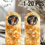 Laua number kuldne, Juodai baltas &scaron;riftas-Stalo numeris 1-20/20vnt