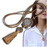 Pruun boho unen&auml;op&uuml;&uuml;dja kaelakee reguleeritavate tutidega