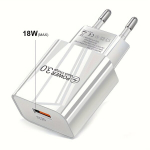 18W Kiire Laadija USB EL Seinale Xiaomi Telefoni T&uuml;&uuml;p C Kaabel, Baltas