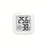 Nutikas Naeratus Mini LCD Digitaalne Termomeeter - T&auml;pne Toatemperatuuri Ja Niiskuse Seire, Patarei Kaasas., Baltas