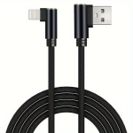 OLISHEN V&auml;lgukaabel USB-iPhone, Nailonpunutis, Kiire Laadimine., Juoda