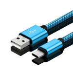 60W USB-C Kiire Laadija Kaabel - Vastupidav Nailonpunutis, USB A kuni USB-C Juhe iPhone 15 Seeria jaoks, iPad Pro jaoks, Air5, MacBook jaoks ja Samsung Galaxy S22/S21/S20 Ultra jaoks., Mėlyna