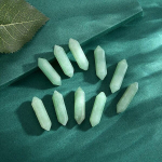 10tk Tervendavad Kristallid Kivid Komplekt 7 T&scaron;akra Loomulik Kvarts Amet&uuml;st Avantiurii Kassisilma Karneool Reiki Gemstone Punktid Energia Tasakaalustamine Meditatsiooniteraapia, Žalias avantiūrinas