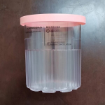 Ninja Creami Deluxe 24 oz pint konteinerite komplekt silikoonkaantega, BPA-vaba. , Rožinė