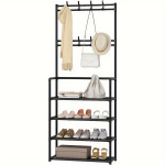 1tk 4/5 Kihi 58.42cm S&uuml;sinikterasest Riidenagi, Mitmeotstarbeline Riiul, Must/valge., Juoda