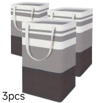 1tk/3tk Suur Veekindel Pesukorv, Volditav Korv K&auml;epidemetega (Gradient Hall, 75L), 3vnt