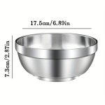 5tk Roostevabast Terasest Kausid, Kaksikkihi, Kuumakindlad, Komplekteeruvad Serveerimisekausid, 17,5 cm / 6,89 col. (5 dalys)