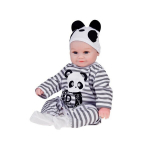 Armas pehme poissnukk 45cm elutruu, riietatud panda kombinesooni ZA5358