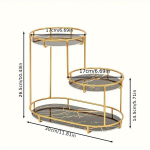 Kosmeetika Hoiuriiul, Suur Mahutavus, Kolmekihiline Disain., UV Black Gold Trijų sluoksnių makiažo stovas armatūros tipas