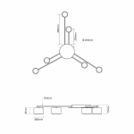 Sisevalgusti Videx 6 x GX53, valge
