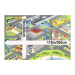 Multifunktsionaalne Linnateemaline Mittelibisev Vaip, Pestav P&otilde;randamatt, 79 * 118 colių / 200 * 300 cm