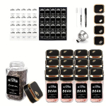 Kandiline Klaaspurkide Komplekt V&uuml;rtsidele Raputuskaantega - 120ml, Auksinė 12vnt