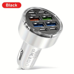 XJDR 35W Kiirlaadija Autolaadija Mitme Pordiga - QC3.0, PD, USB Type C, &Uuml;hine &Uuml;hilduvus, Naine Mees &Uuml;hendus, Kuni 36V, 8-&uuml;hes Adapter iPhone, Samsung, OnePlus, OPPO, Vivo jaoks, Baltas