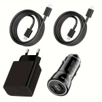 IPhone 15 Kiirauto Laadija, 40W Topelt USB C Adapter.