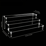 1tk, L&auml;bipaistev Kuvarialus Kujukeste jaoks, Akr&uuml;&uuml;lalus Kosmeetika ja Aksessuaaride Ladustamiseks., 39,5 cm 3 sluoksniai