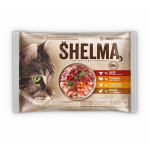 Shelma kassieined lihaga 4x85g veis, kana, part, kalkun kastmes