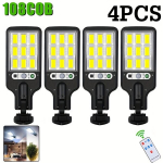 YUNNOVA 4tk/8tk P&auml;ikeset&auml;navavalgustid 108COB LED Anduriga.