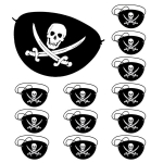 Pirate Silmaklapid Kariibi Kolju &Uuml;ksik Silma Halloween Must.