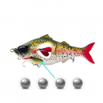 1tk Multi-Liigestatud Ujukid Propelleriga, Aeglase Langusega Bioniline S&ouml;&ouml;t Mage- ja Soolses Vees Kalastamiseks - 10g/8,3cm - 23g/11,3cm., 1PCZL05