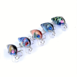 5tk K&auml;sitsi V&auml;rvitud Mini Kalap&uuml;&uuml;gi Lant Komplekt, 3cm/1,5g, 5 vnt (1 #)