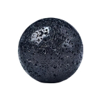 1tk Looduslik Vulkaaniline Kivipall, Must Kvartsikera Kodukaunistuseks., 40 mm