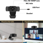 Turvakaamerad, 1080P HD veebikaamera: mikrofoniga, USB, s&uuml;learvuti/lauaarvuti/Maci jaoks, videok&otilde;ned