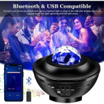 Projektori t&auml;histaeva projektor P&ouml;&ouml;rlev &ouml;&ouml;valgus Starry LED-projektor 21 režiimi ja kaugjuhtimispuldiga, taimer ja k&otilde;lar ning Bluetooth, Ga