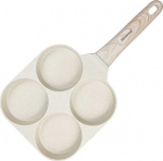 Marmorpann nelja sektsiooniga munadele ja pannkookidele, kreemjas