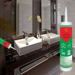 Lihtne Kanda 300ml Silikoonhermeetik - Veekindel, Hallituskindel ja Vananemiskindel Liim Plastikule, Klaasile, Metallile, Kivile, Kipsile - Mitmek&uuml;lgne Pragu T&auml;itja Koduks, Kauplustesse, T&ouml;&ouml;kodadesse