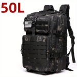 1000D Nailonist Veekindel Matkakott R&auml;ndamise Harrastajatele 25L/50L, 50 l (Camo Black)