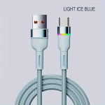 Uus Iphone 15 Seeria Kiire USB Laadimiskaabel C-t&uuml;&uuml;pi LED Punutud Kaabel.