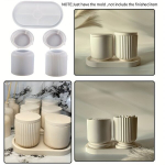 3tk Tsement K&uuml;&uuml;nla Purk Silikoonvorm Kaas Ovaalne Alus Vormi DIY &Uuml;mar Lillepott K&uuml;&uuml;nlaalus Konteiner Hoidik Kipsist Ornament Kodu Kaunistus