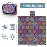 Boho Mandala Piknikutekk: Veekindel Voltitav V&auml;lismatt Pol&uuml;estrist., 4 spalva