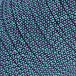 Universaalne 4mm 7-s&uuml;damikuline mitmev&auml;rviline paracord k&ouml;is DIY kaelakeedele ja k&auml;ev&otilde;rudele pol&uuml;esterkiuduga., Žalia violetinė juoda kvadratinė kamufliažas
