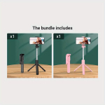Selfie pulk (Selfie stick) Juhtmevaba Selfie-kepp, T&auml;isautomaatne Multifunktsionaalne Statiiv., Juoda + rožinė