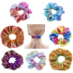 7tk juuksed scrunchies kustutusvahendid frills komplekt b