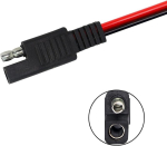 SAE &uuml;henduskaabel 12V 14 AWG 15cm SAE 2 kontaktiga kiir&uuml;hendus kiir&uuml;henduse lahti&uuml;hendamine SAE auto pikenduskaabel mootorratastele, autodele, traktoritele (5 komplekti)