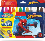 Keeratavad rasvakriidid Colorino Marvel Spider-Man, 3 in 1, 12 v&auml;rvi