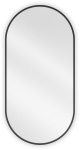 Vannitoa peegel Mexen Loft Oval, 90 x 45 cm, must