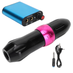 Tattoo Pen Kit T&auml;ydellinen ammattimainen tatuointikonesarja virtal&auml;hteen jalkapolkimella aloittelijoille UK Plug
