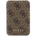 Guess Powerbank indukcyjny 15W GUPB5FP4EMGW 5000mAh brązowy|brown 4G Leather Metal Logo MagSafe