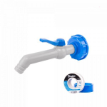 Rinkinys: čiaupas PP 45&deg; su IBCS60x6 adapteriu 19-25mm žarnai Bradas