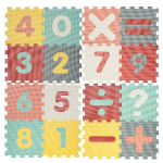 Smily Play mat piankowa pastelowa Cyfry