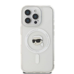 Karl Lagerfeld KLHMP16LHLSKIH iPhone 16 Pro 6.3" biały|white hardcase IML Metal Karl Head MagSafe