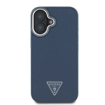 Guess GUHMP16SPGTSPSK iPhone 16 6.1" czarny|black hardcase Grained Triangle MagSafe