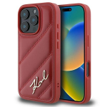 Karl Lagerfeld KLHCP16LPQDSMGR iPhone 16 Pro 6.3" czerwony|red hardcase Quilted Signature