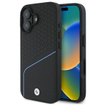 BMW BMHMP16S23RDCLK iPhone 16 6.1"  czarny|black hardcase Sign Leather Textured And Line MagSafe